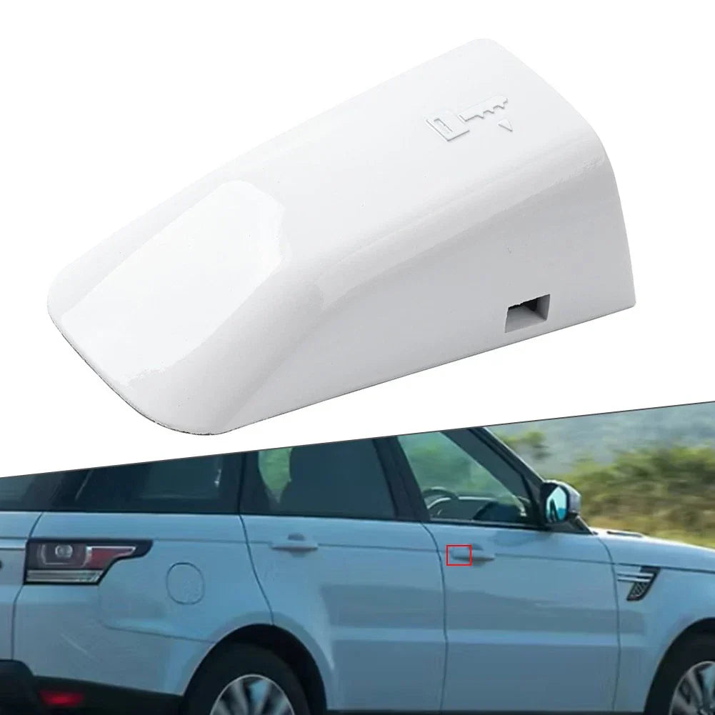 White Front Right Driver Door Handle Cap Cover for Land Rover Jaguar
