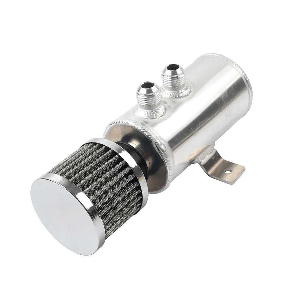 750ml Chrome Baffled Oil Catch Can Separator for Universal Vehicles