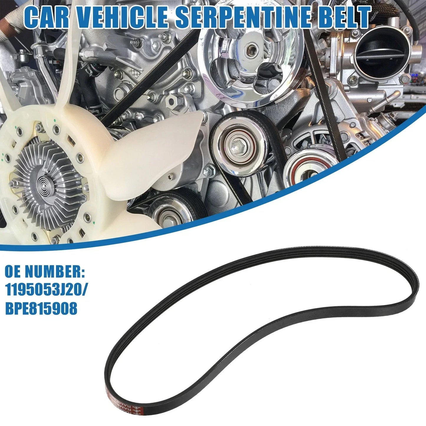 Serpentine Belt for Honda Civic (1996-2000) - No.1195053J20/BPE815908