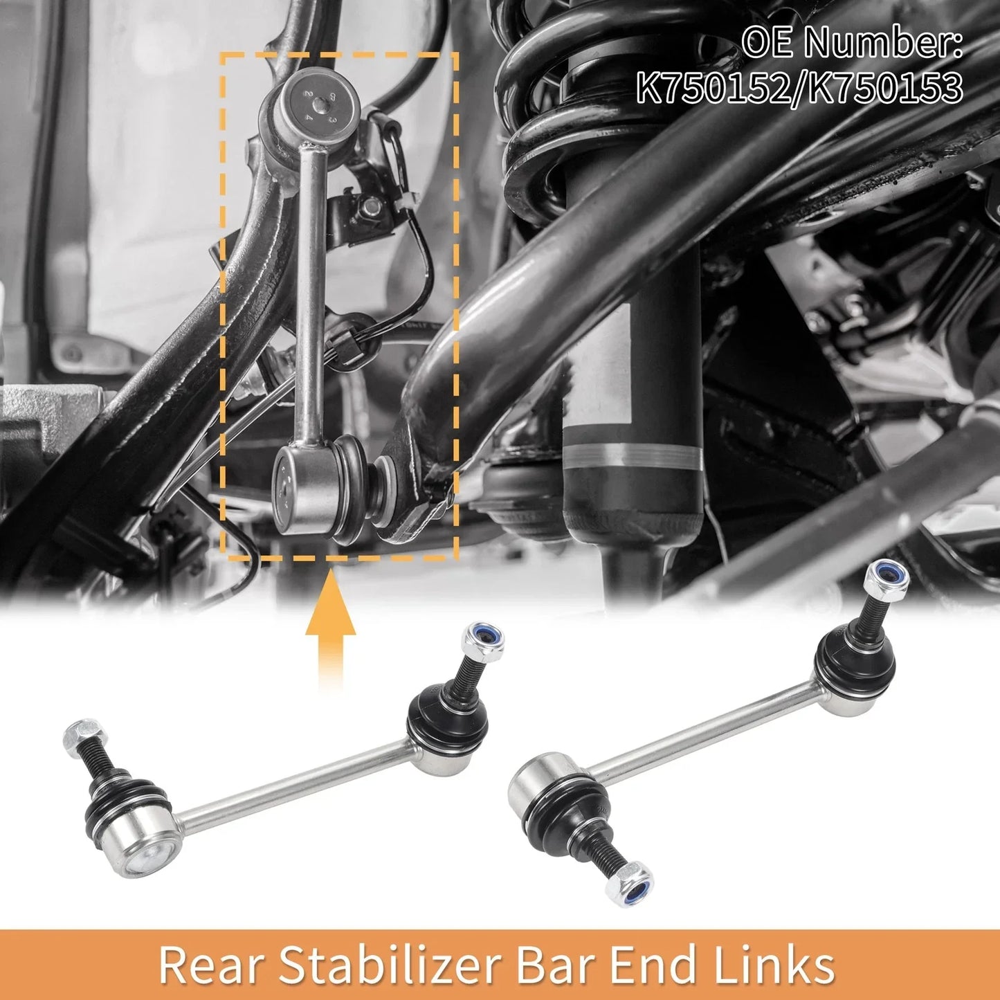 2 x Rear Stabiliser Sway Bar Links for Honda Accord (2008-2017)