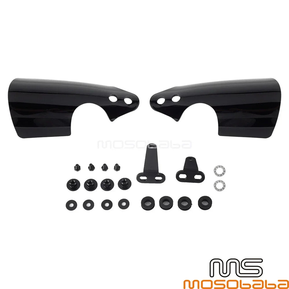 Handguards Protector Kits Black for Harley Softail FLFB FXBRS FLSB FXLR