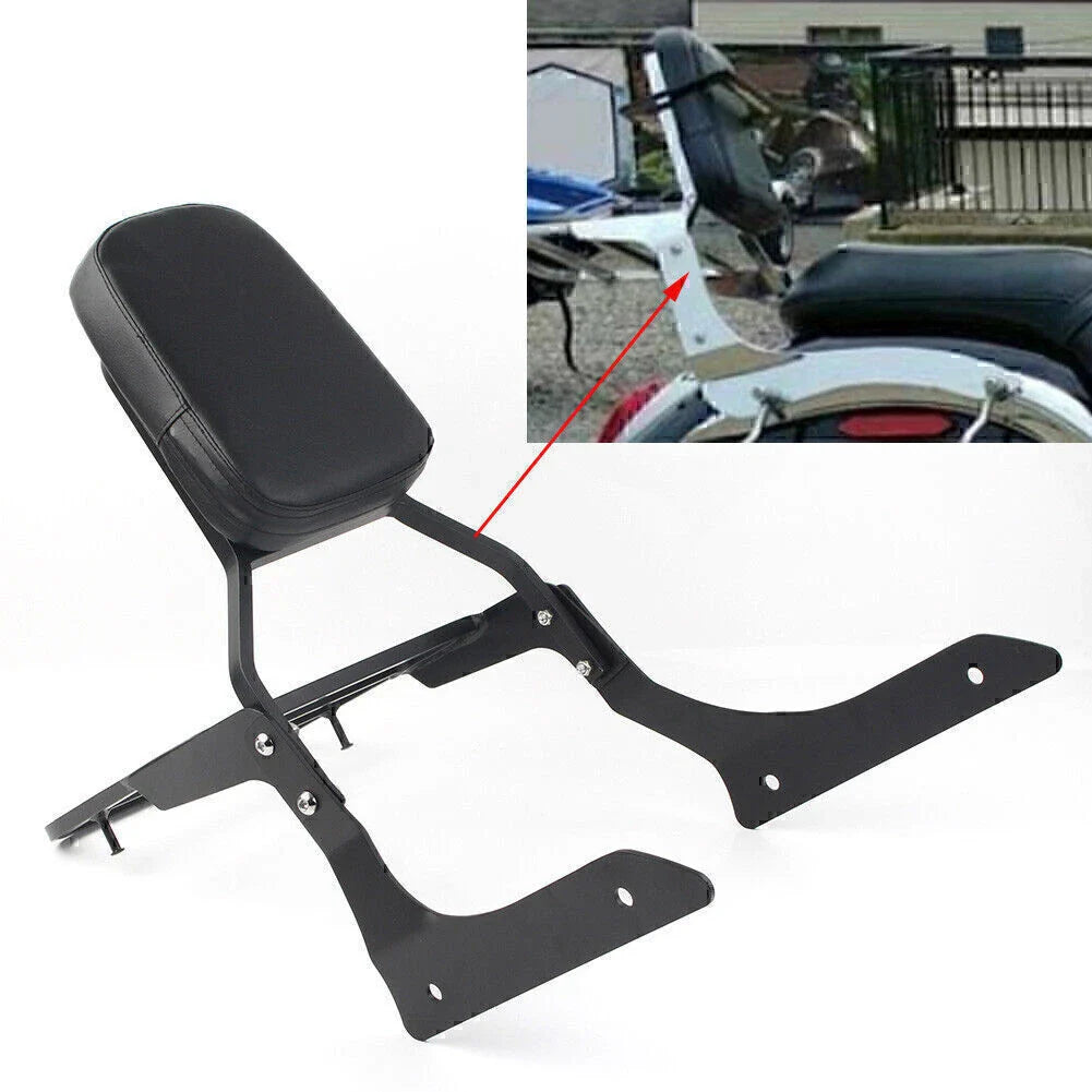 Black Backrest Sissy Luggage Rack for Yamaha XVS1300A V Star 1300 (2007-2017)