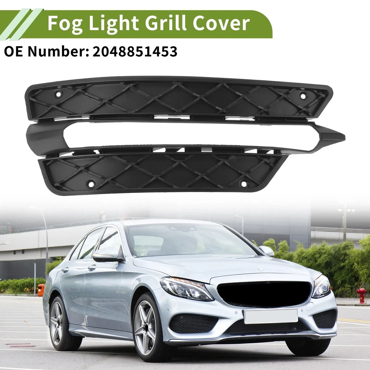 Front Right Fog Light Grill for Mercedes-Benz C350 (2008-2015)