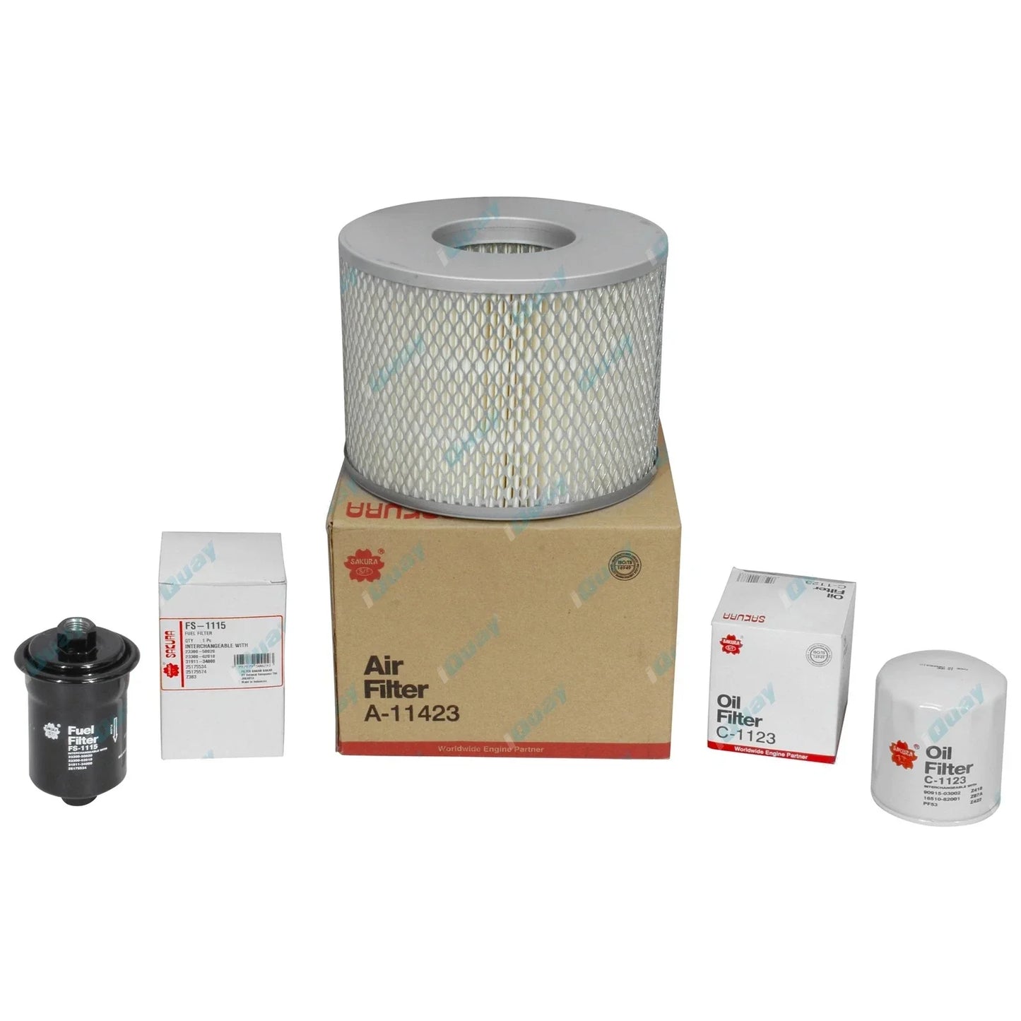 Air, Oil & Fuel Filter Kit for Landcruiser Prado VZJ95R (1996-2002) V6 5VZ-FE