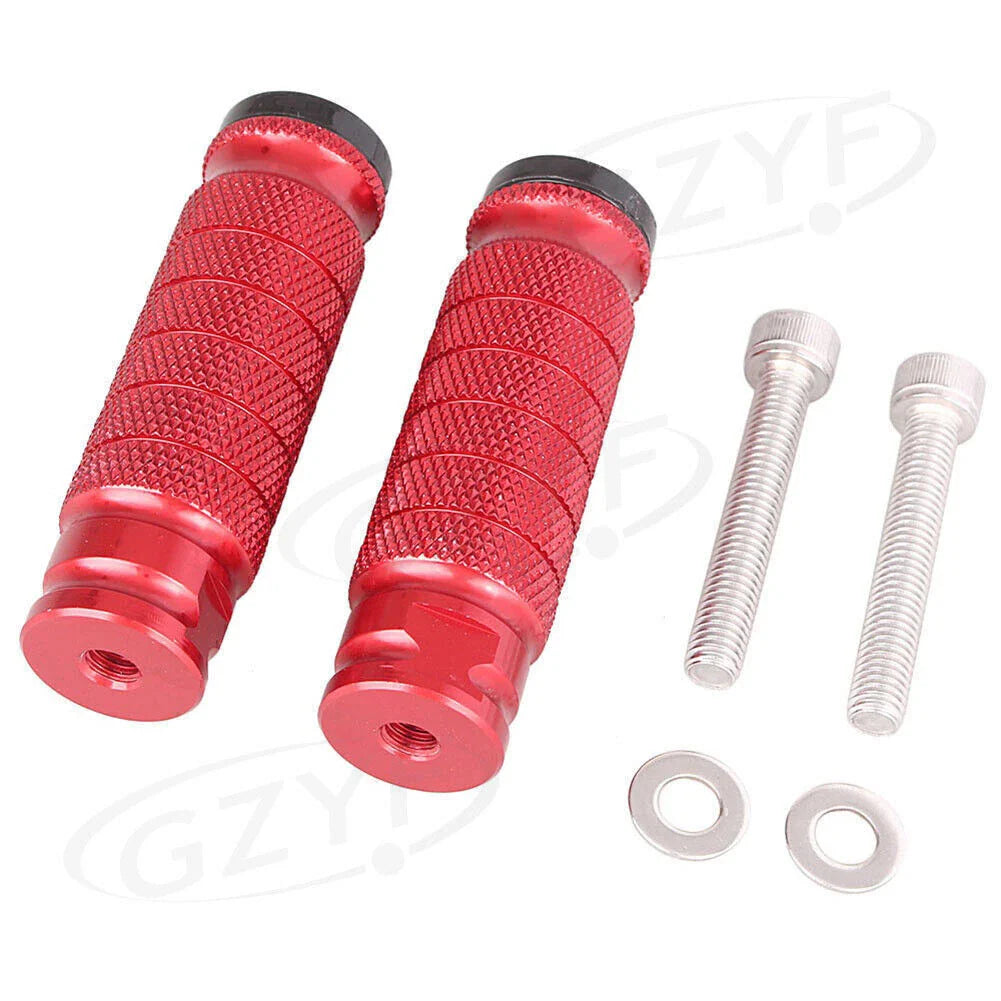 CNC Aluminum Universal Red Rearset Footrests Foot Pegs for Cars