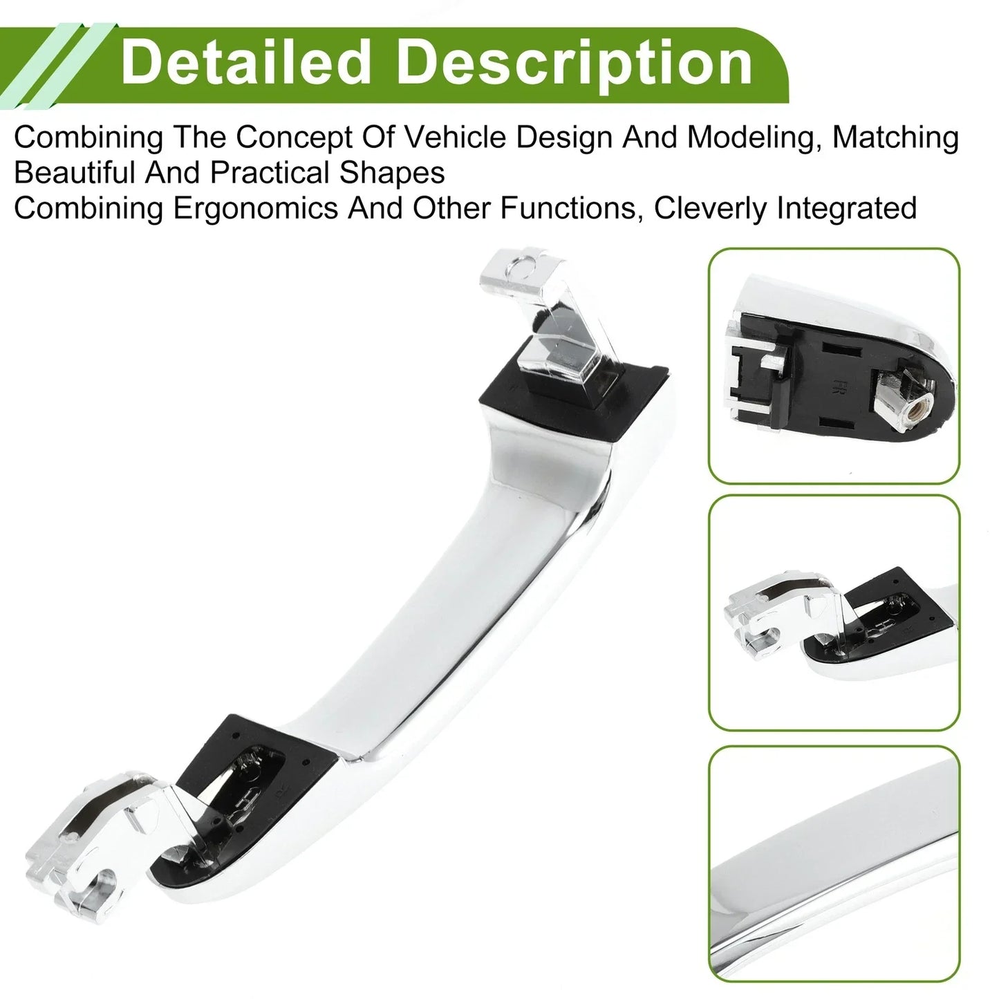 Exterior Door Handle for Hyundai Kia Silver Tone Front Right (2011-2016)