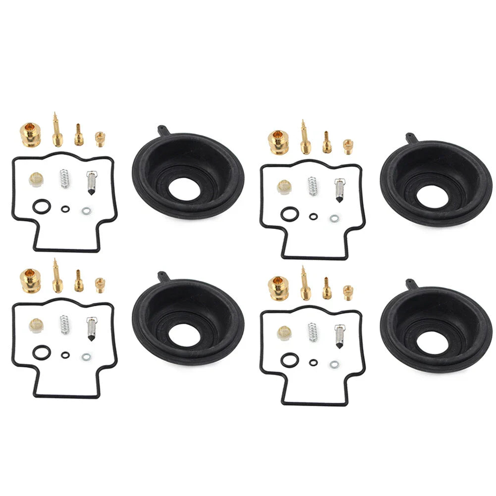Carburetor Repair Kit Diaphragm Rebuild 4x for Kawasaki ZZR600D (1990-1992)