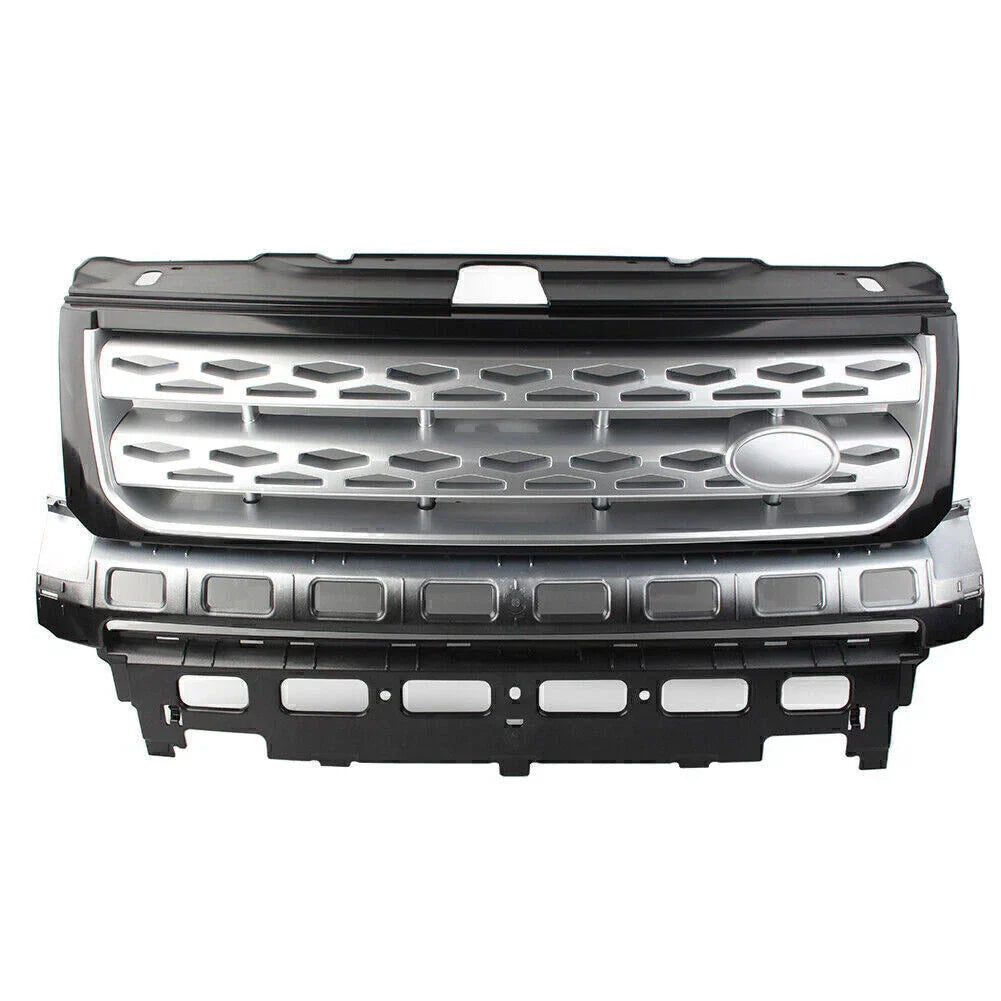 Black & Silver Front Grille Mesh for Land Rover Freelander 2 (2010-2016)