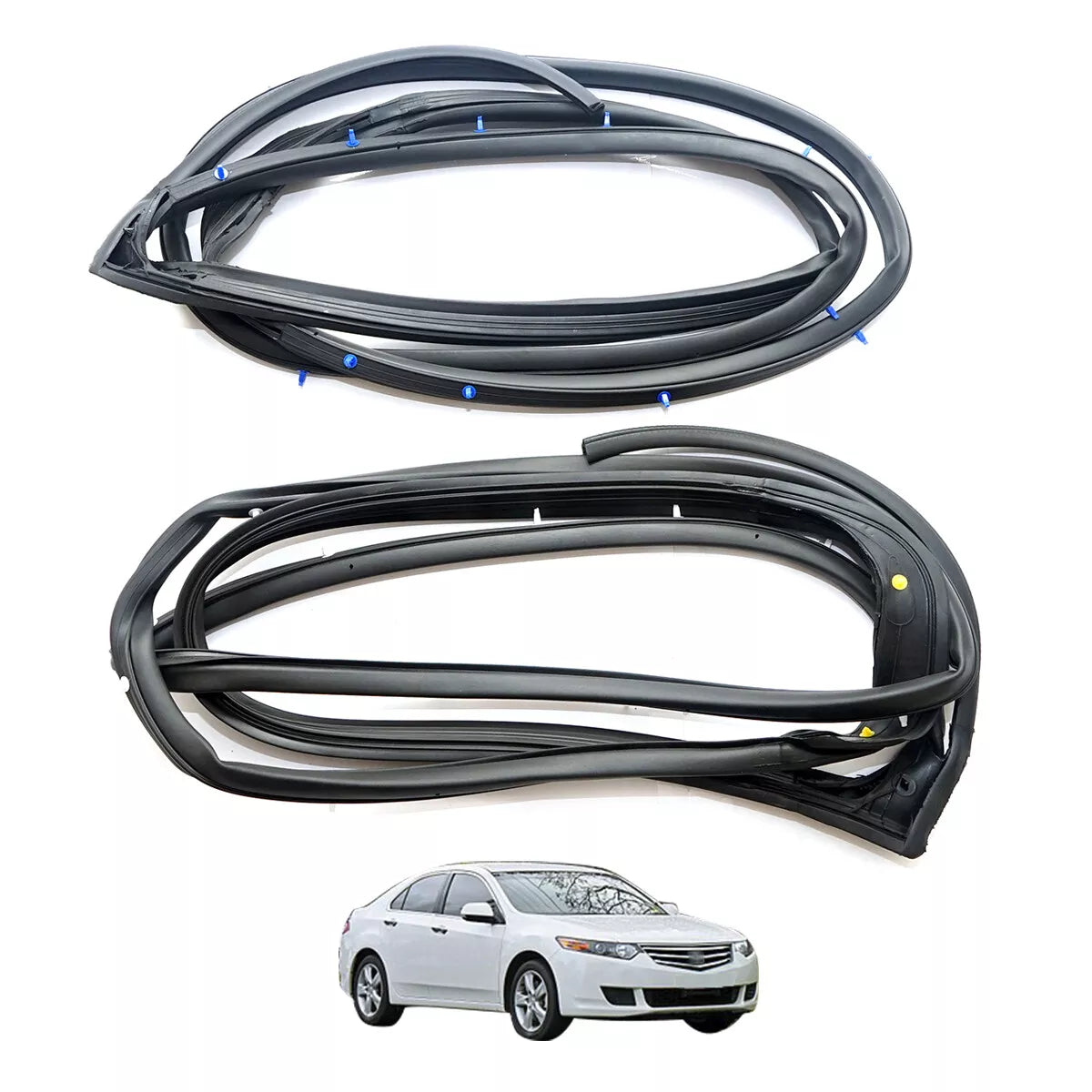 Rear Door Weatherstrip Seal x2 for Honda Accord Sedan 2007-2012