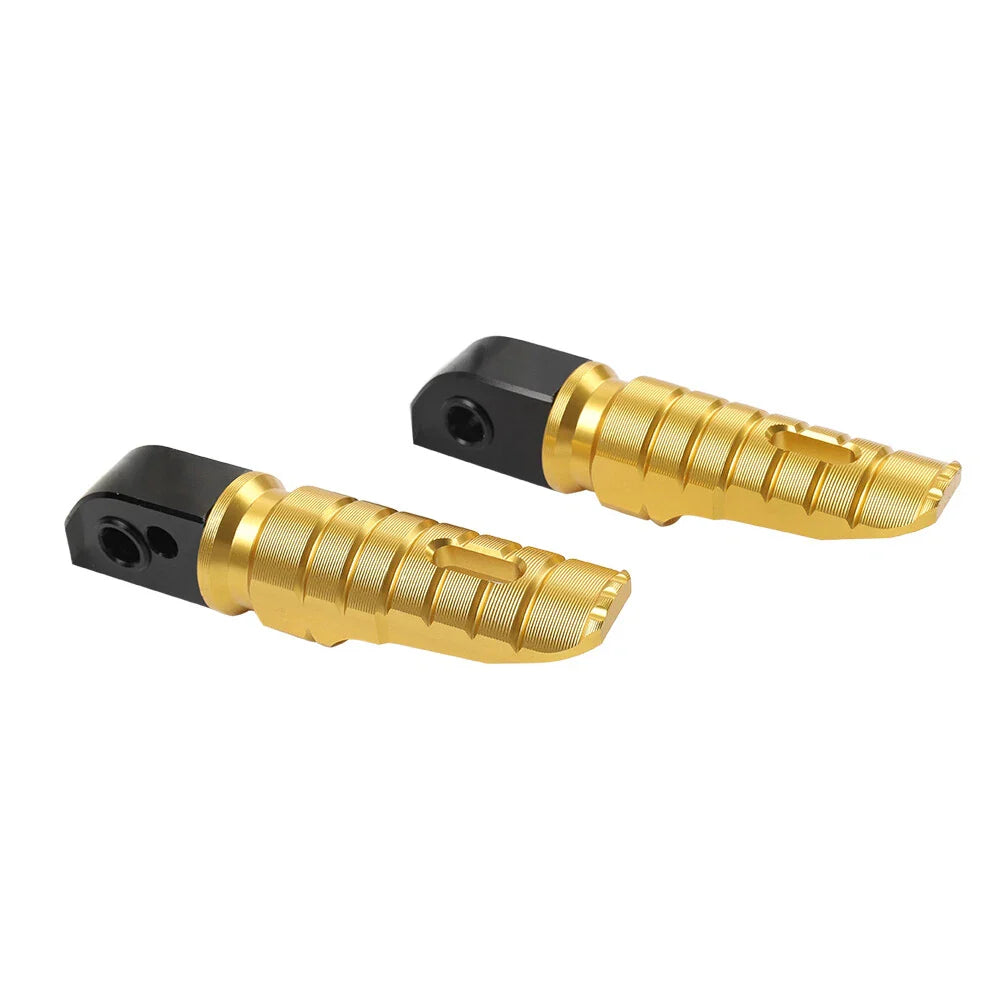 Gold Rear Passenger Foot Pegs for Daytona 660, T100 (2018-2024), T120 (2016-2024)