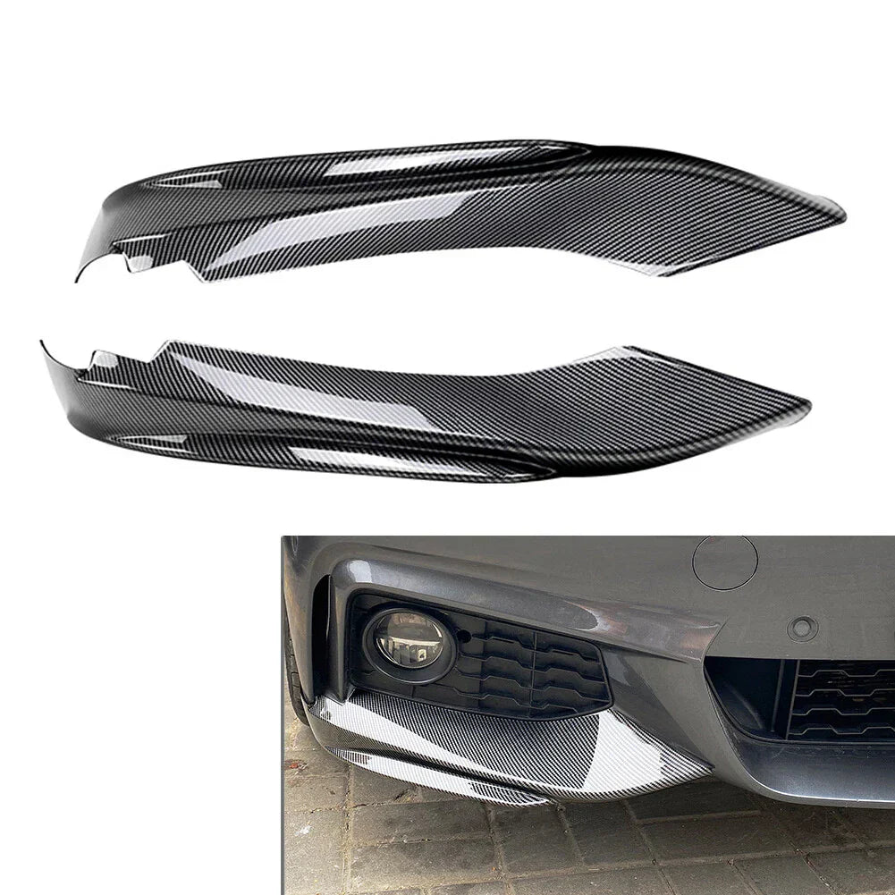Carbon Front Bumper Lip Splitter Side Air Vent Covers for BMW 4-Series (2014-2020)