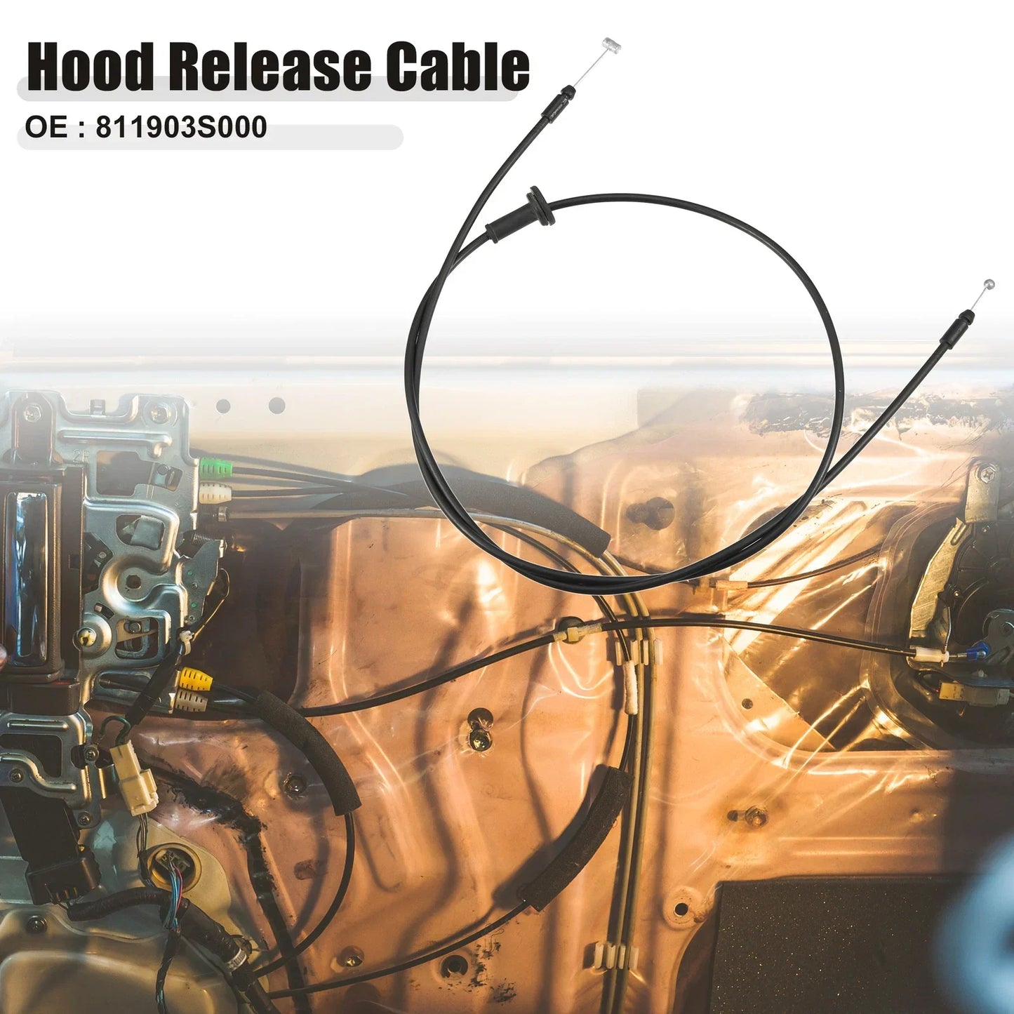Hood Latch Release Cable for Hyundai Sonata, Azera (2011-2016)