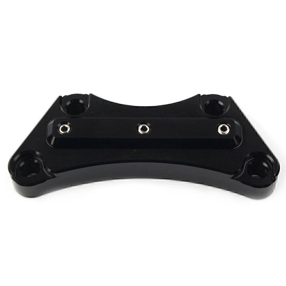 Black Top Handlebar Riser Clamp for Harley Touring Street Road King (2008-2023)