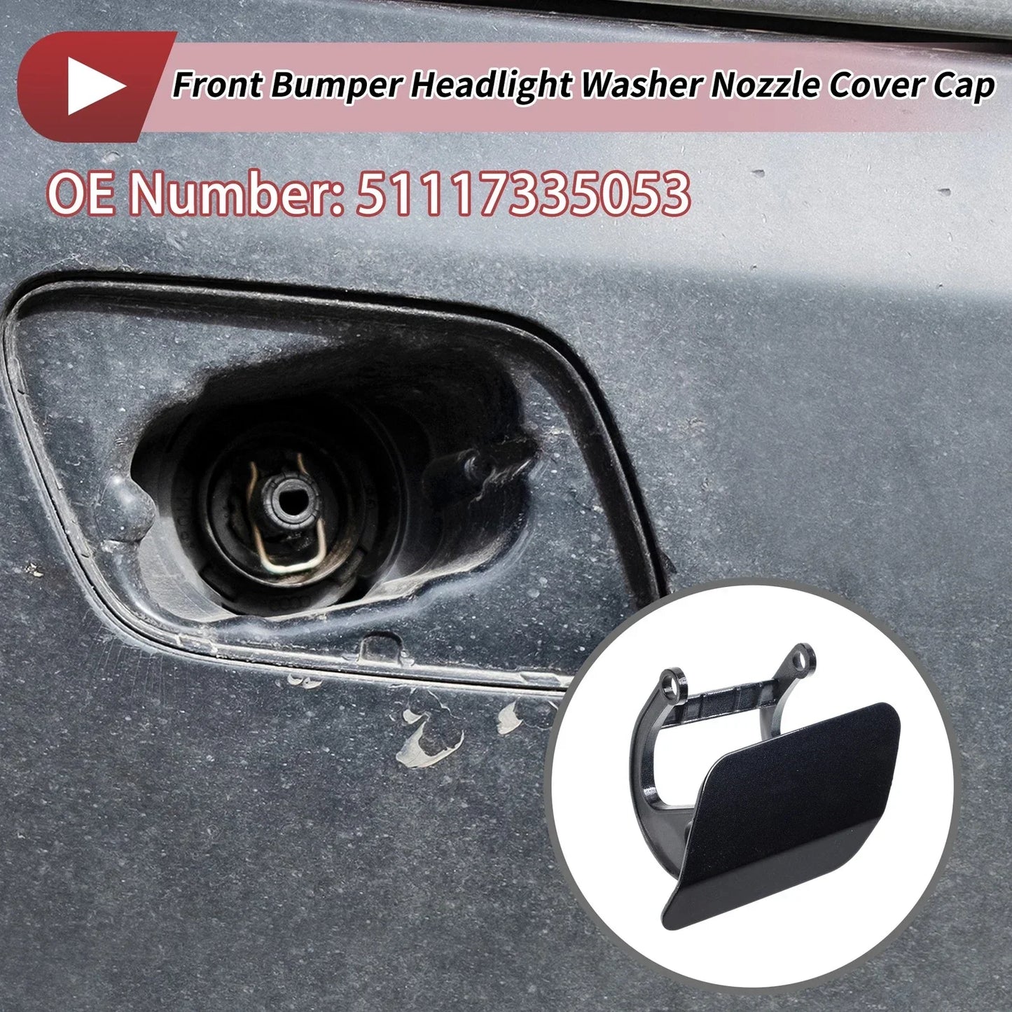 Front Left Washer Nozzle Cover for BMW 740i (2013-2015) Blue