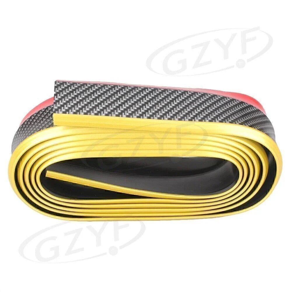 Carbon Fiber Splitter Body Spoiler Rubber w/3M Adhesive for Front & Rear