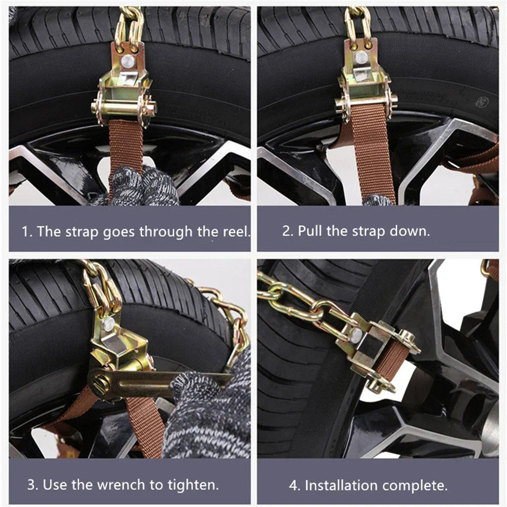 Winter Snow Chains Anti Skid Tire Chains for Car Wheels
