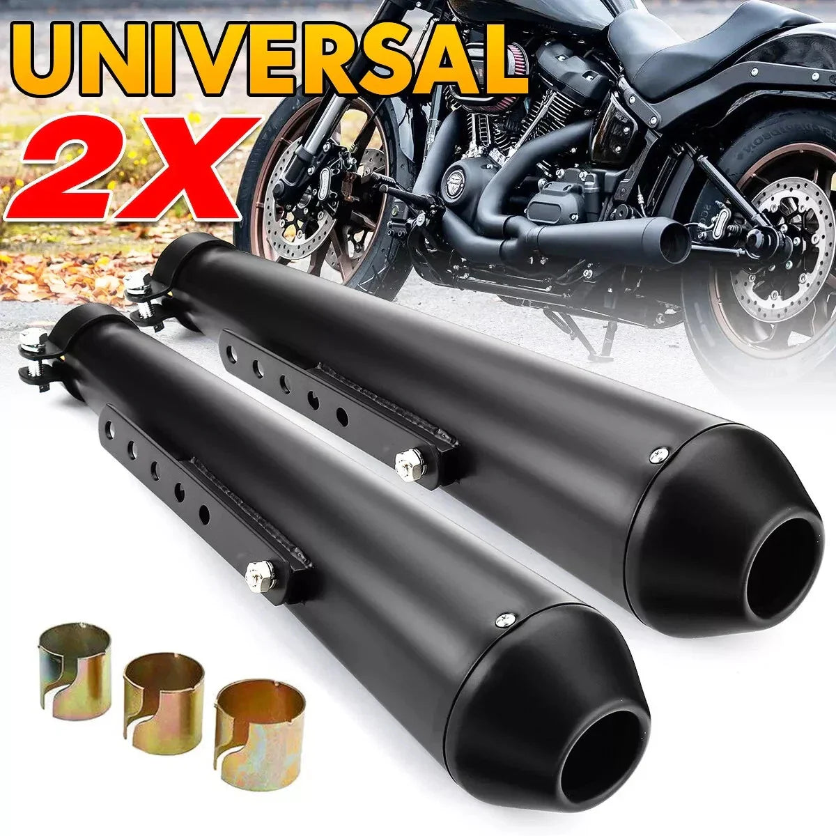 Universal Motorcycle Exhaust Pipe Muffler Bracket for Cafe Racer