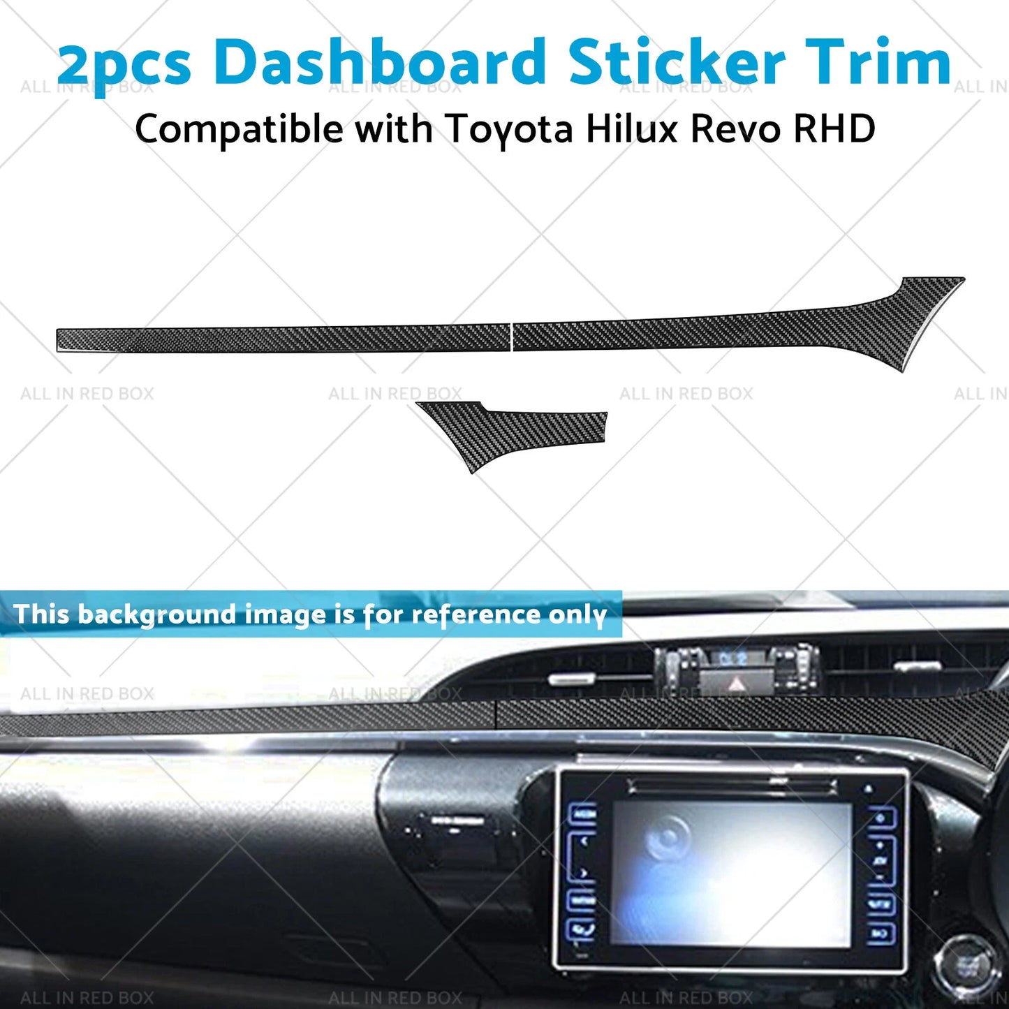 Carbon Fiber Dashboard Trim for Toyota Hilux Revo (2015-2023)