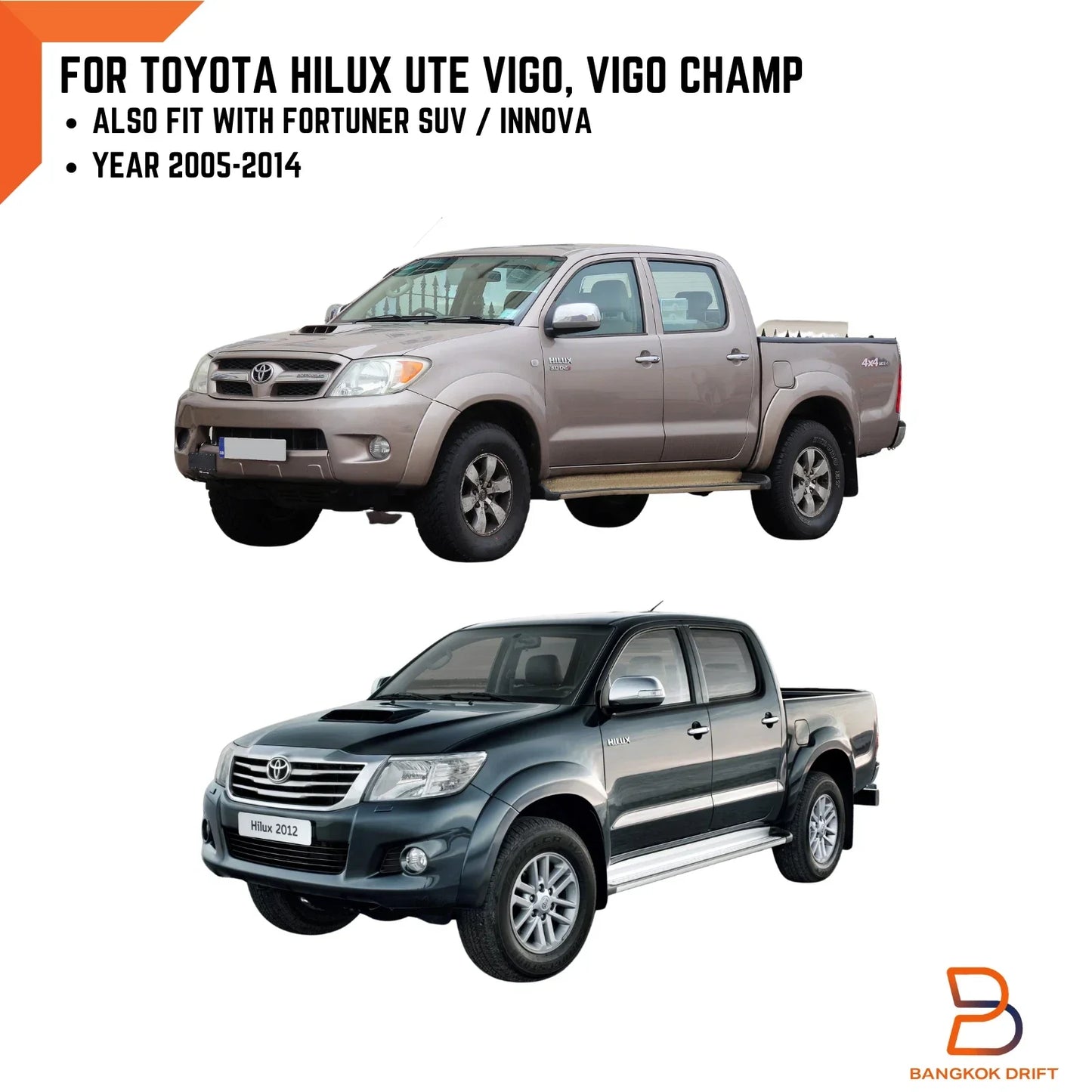 Cream Beige Roof Grip Assist Handles For Toyota Hilux Vigo Fortuner (05-14)