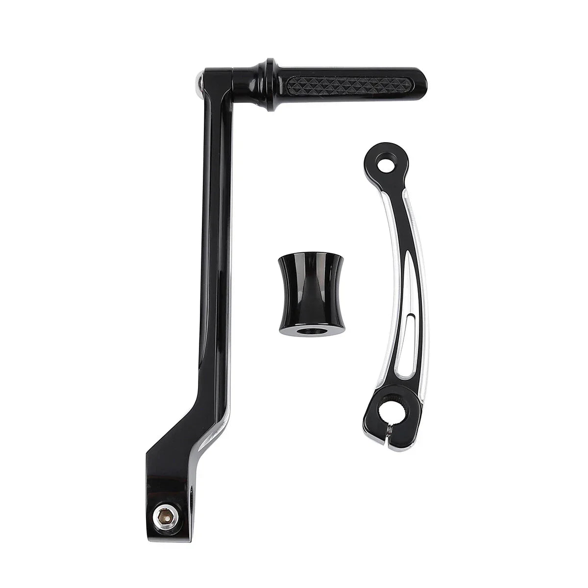 Black CNC Shifter Lever Set for Harley Street Glide, Softail (1986-2023)