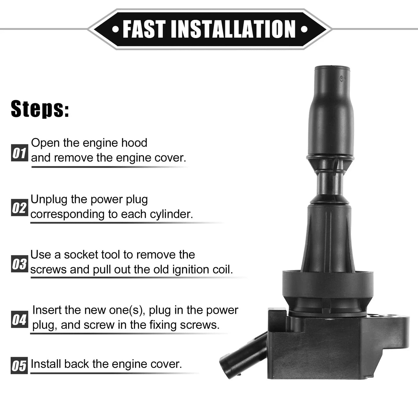 4 x Ignition Coils for Hyundai Elantra L4 1.6L (2017-2019)
