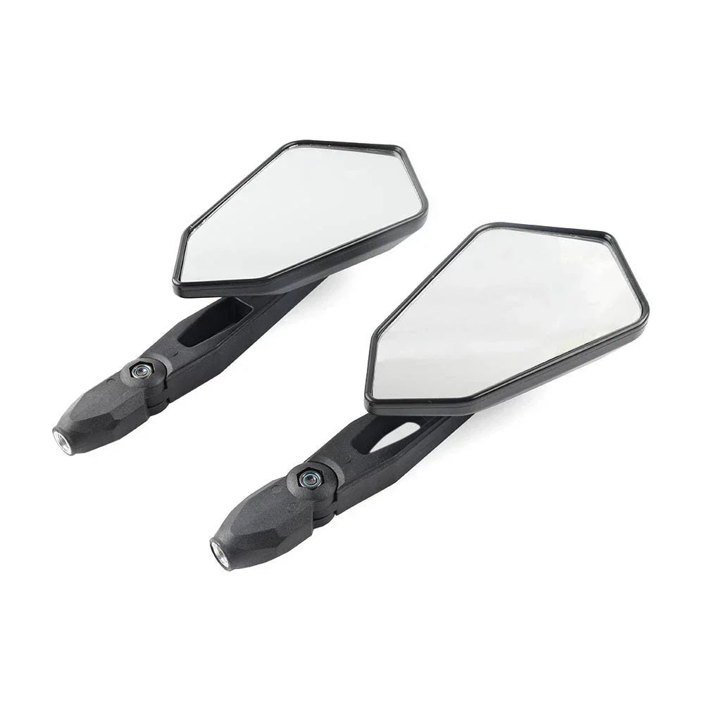 Motorcycle Enduro Rear View Side Mirrors 10mm for Cruiser Chopper ATV