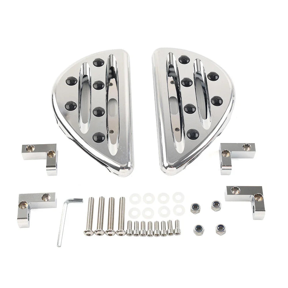 Chrome Rear Passenger Floorboard Foot Pegs for Harley Touring (1993-2023)