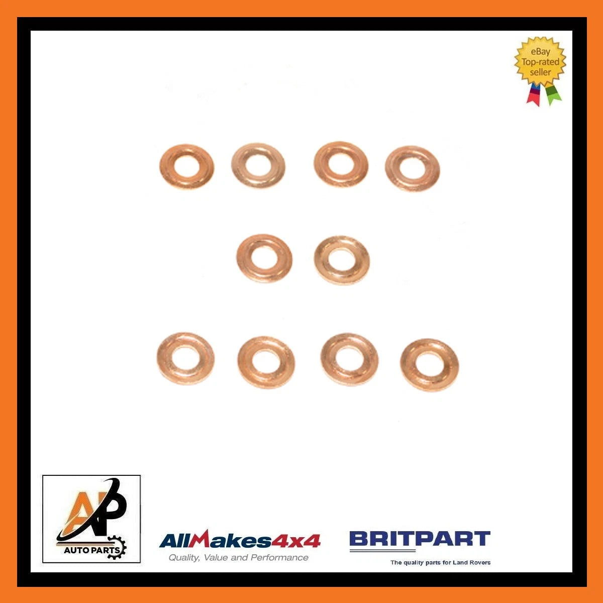 Fuel Injector Washer 300TDI Diesel for Land Rover Discovery 1 (10 Pack) (1993–1998)