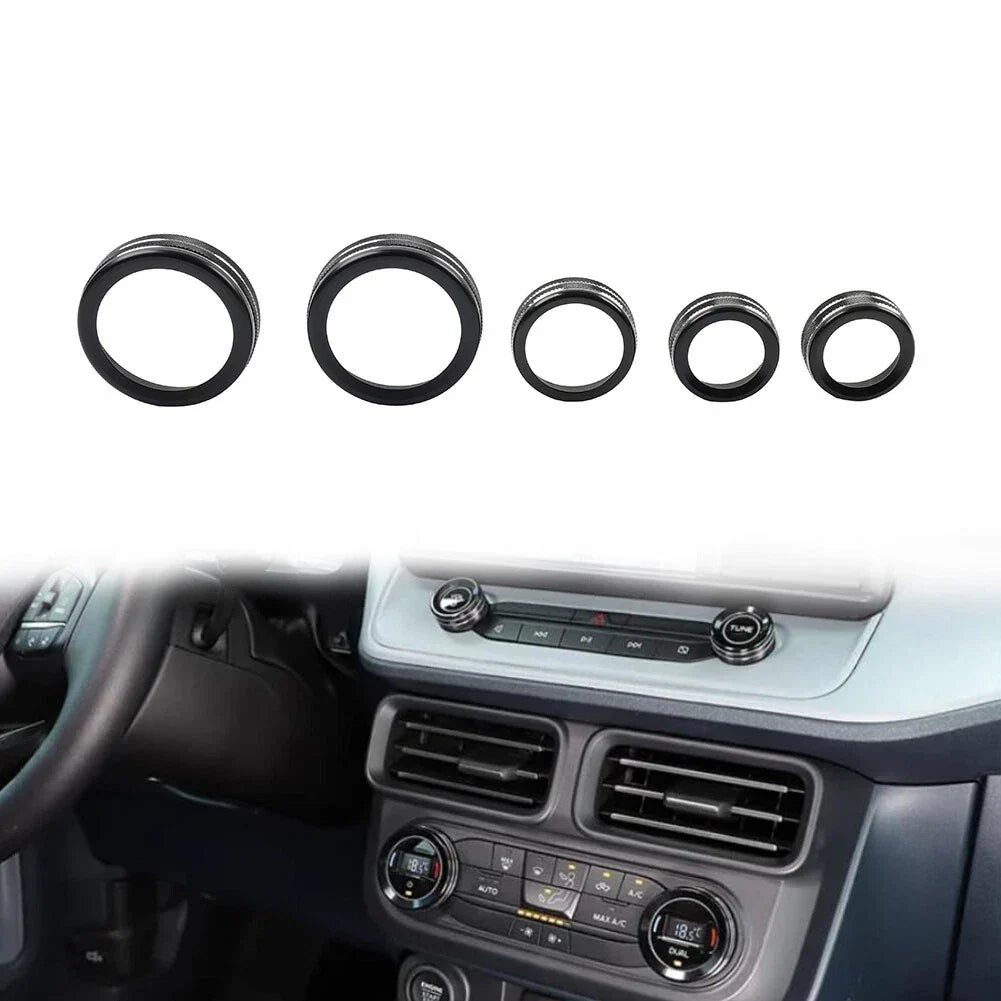 AC Headlight Switch Knob Ring for Ford Maverick (2022-2023) Black