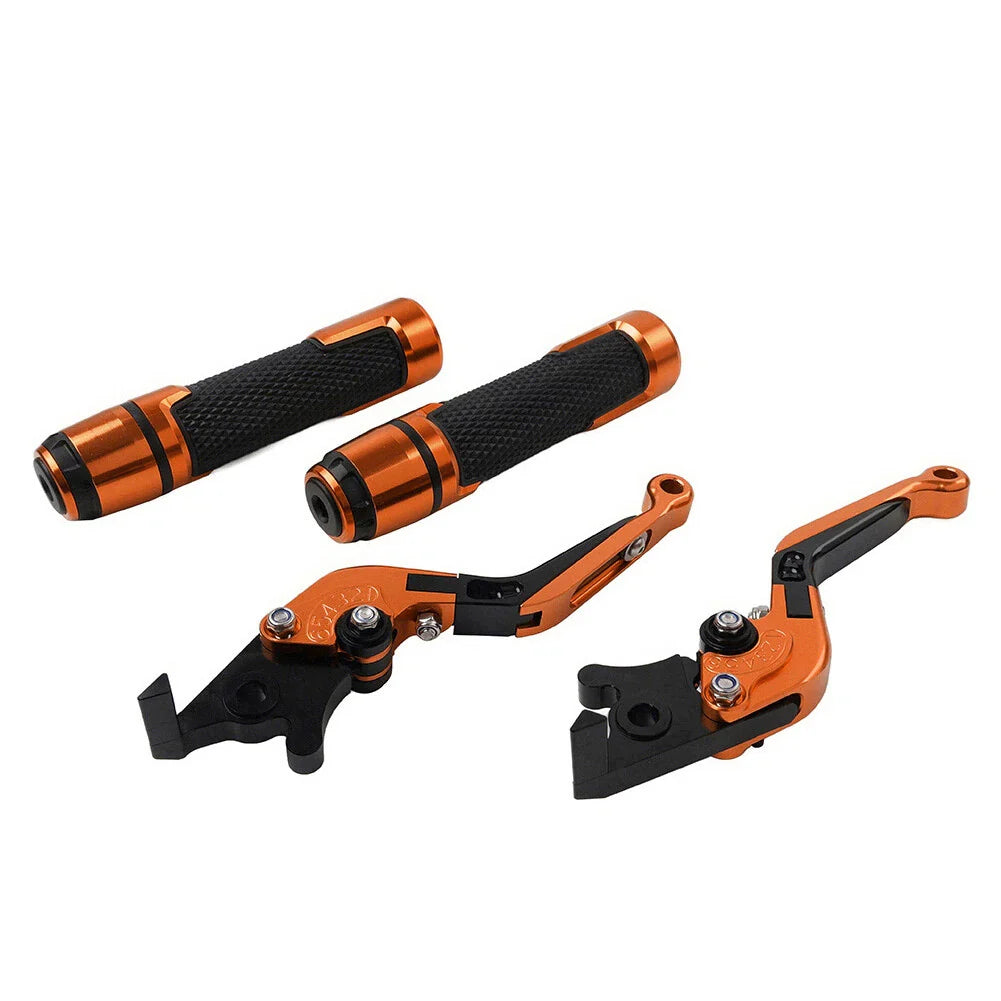 Orange Extendable Brake Clutch Levers Grip Set for Suzuki GSXR1000 (2001-2023)