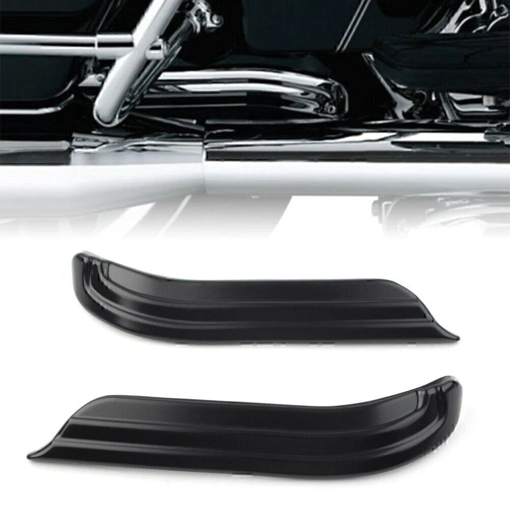 Black Louvered Swingarm Covers for Harley Touring Dresser (2009-2020)