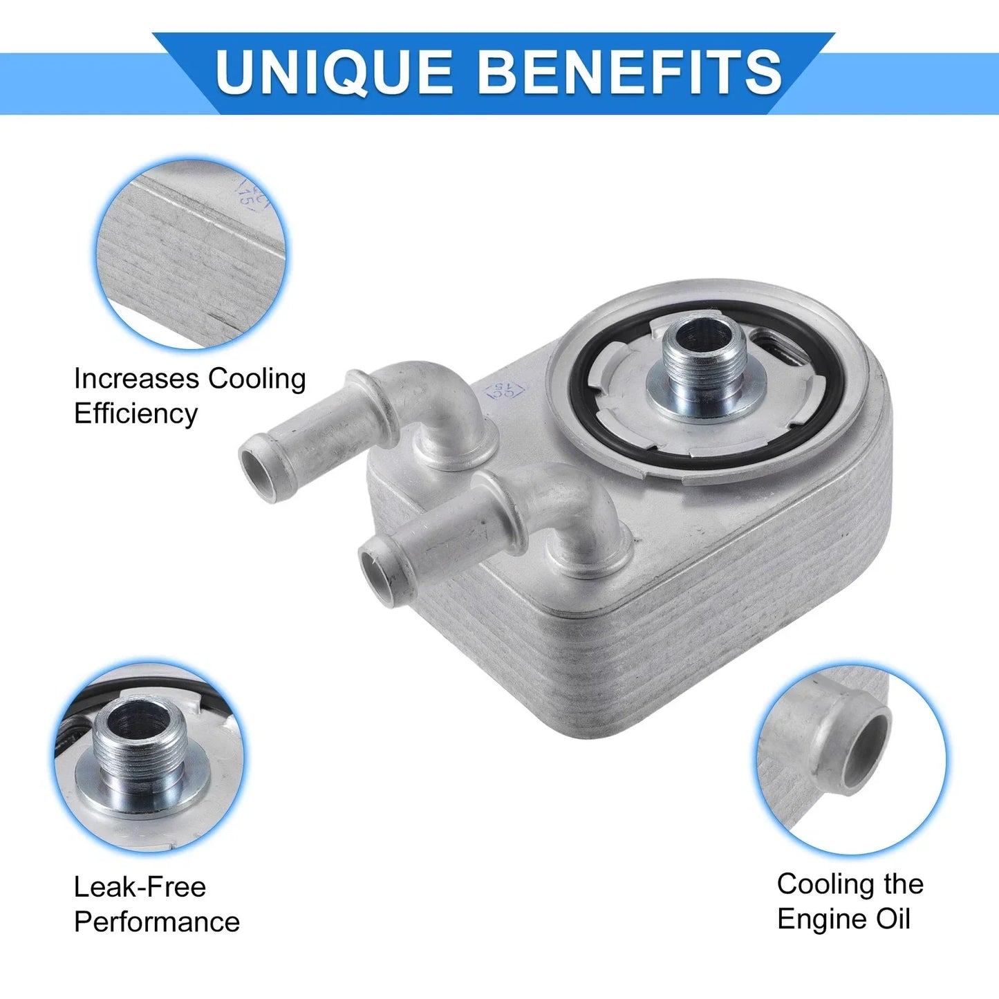 Engine Oil Cooler with Seals & Bolt for Chrysler 200 (2011-2014)