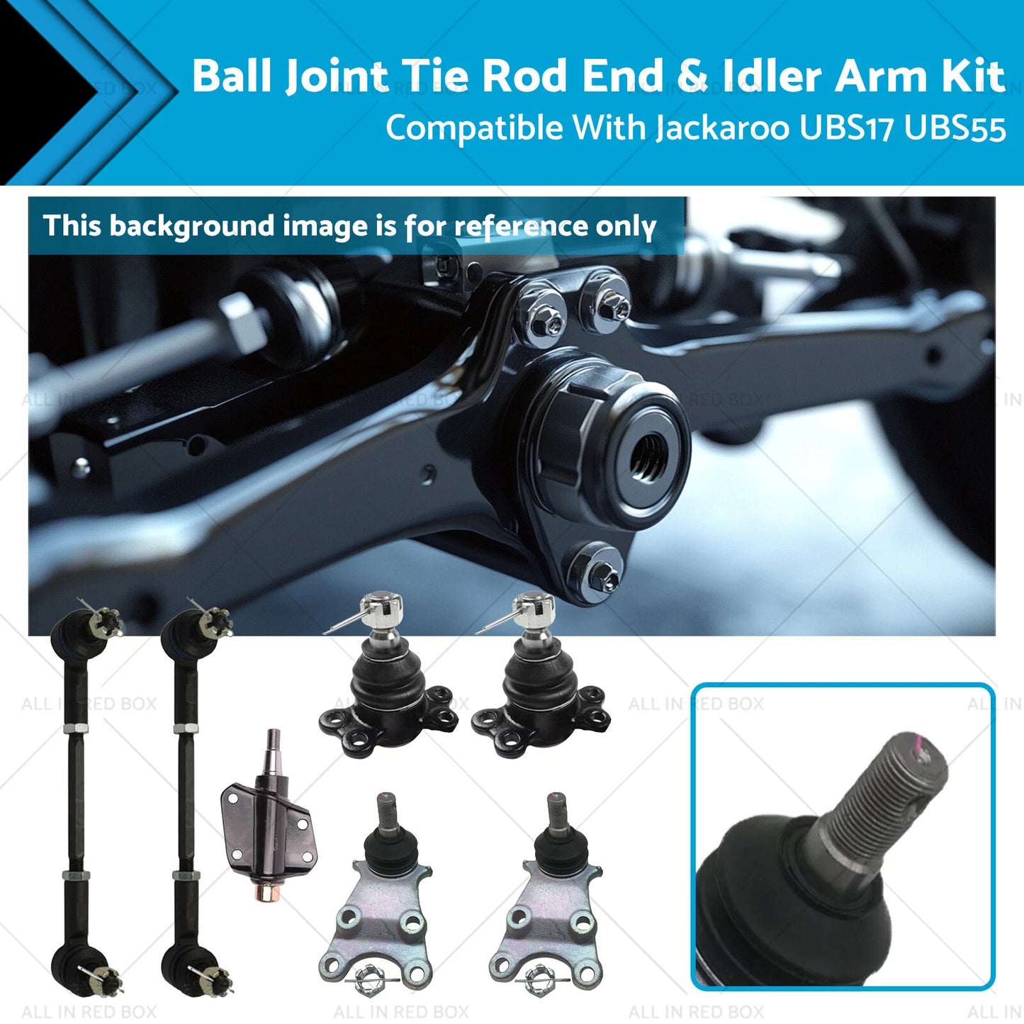 Ball Joint Tie Rod End & Idler Arm Kit for Jackaroo UBS17 (1988-1992)