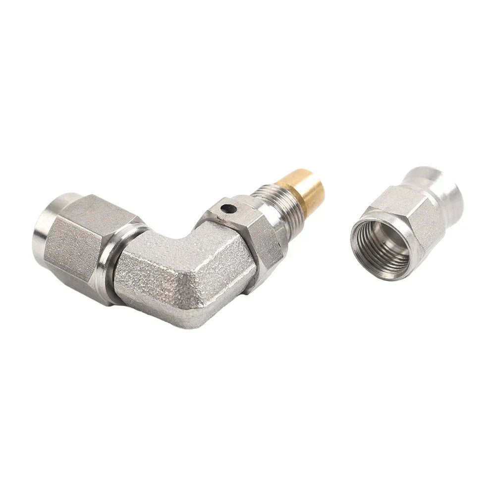 Stainless Steel AN-3 3/8" x 24 UNF 90�� Brake Swivel Hose Ends Fitting