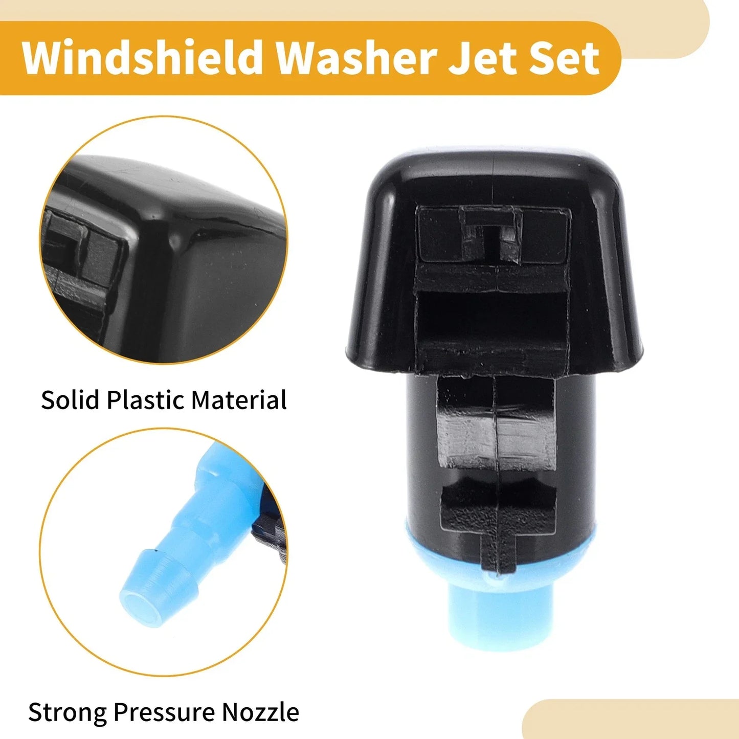 Windshield Washer Nozzle Kit for Chevrolet Malibu (2013-2023) with Fluid Hose