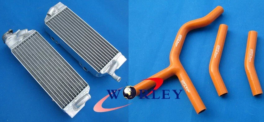 Aluminum Radiator & Hose for KTM 125/200/250/300 SX/EXC/XC/MXC (1998-2007)