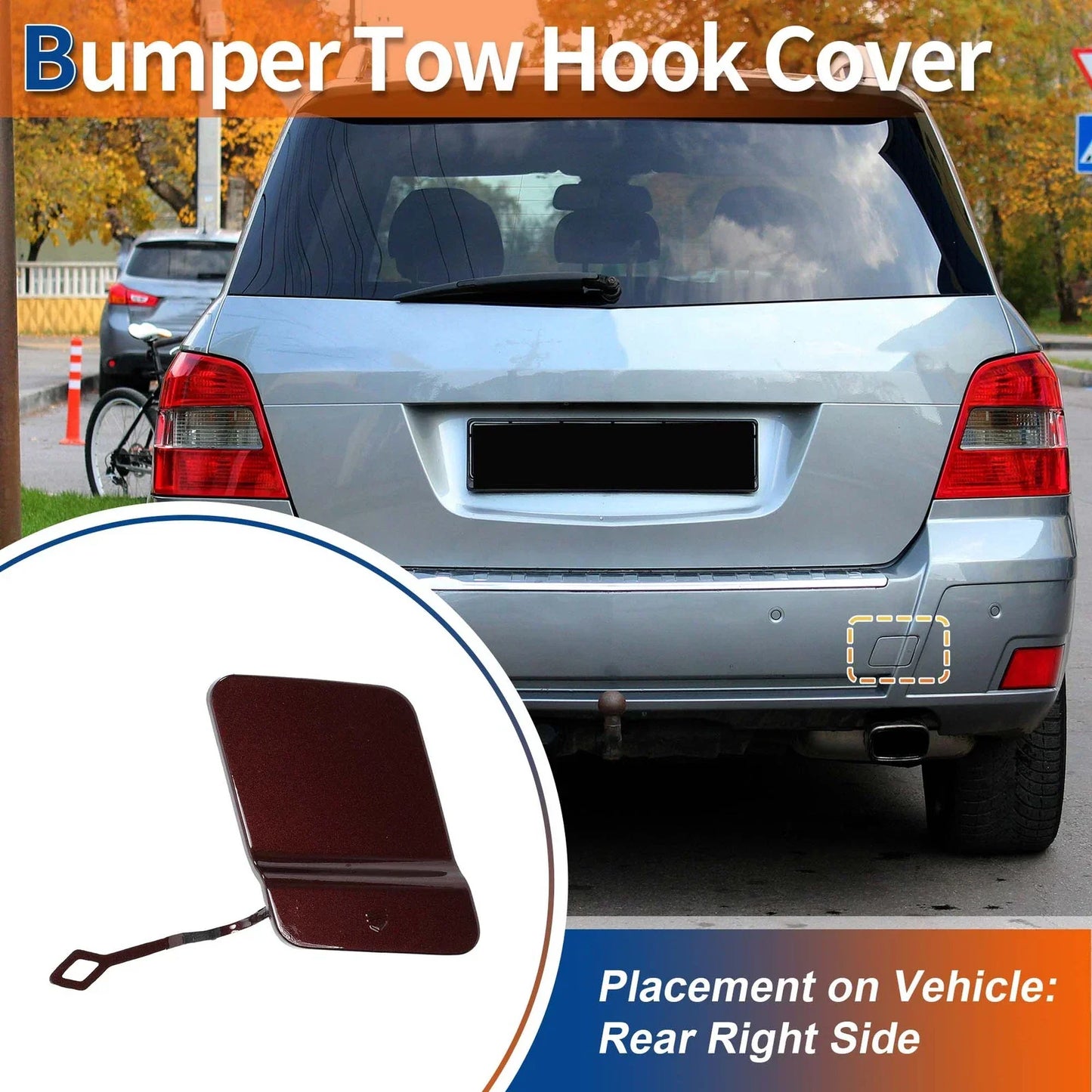 Rear Tow Hook Cover for Mercedes-Benz X204 2010-2012 - Red