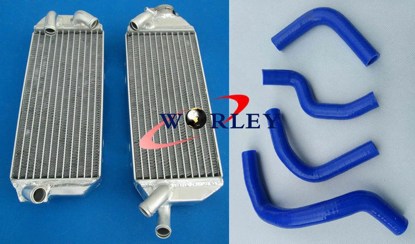 Aluminum Radiator & Blue Hose for Suzuki DRZ400E (2005-2007)