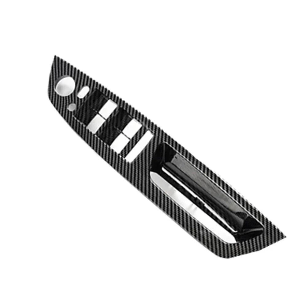 4pcs Carbon Fiber Window Switch Panel Handle Kit for RHD Cars