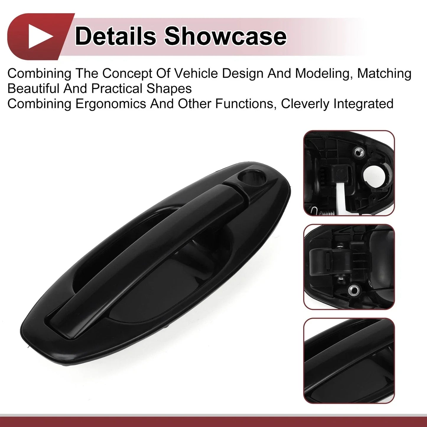 Exterior Door Handle for Hyundai Santa Fe Front Left (2013-2018) Black