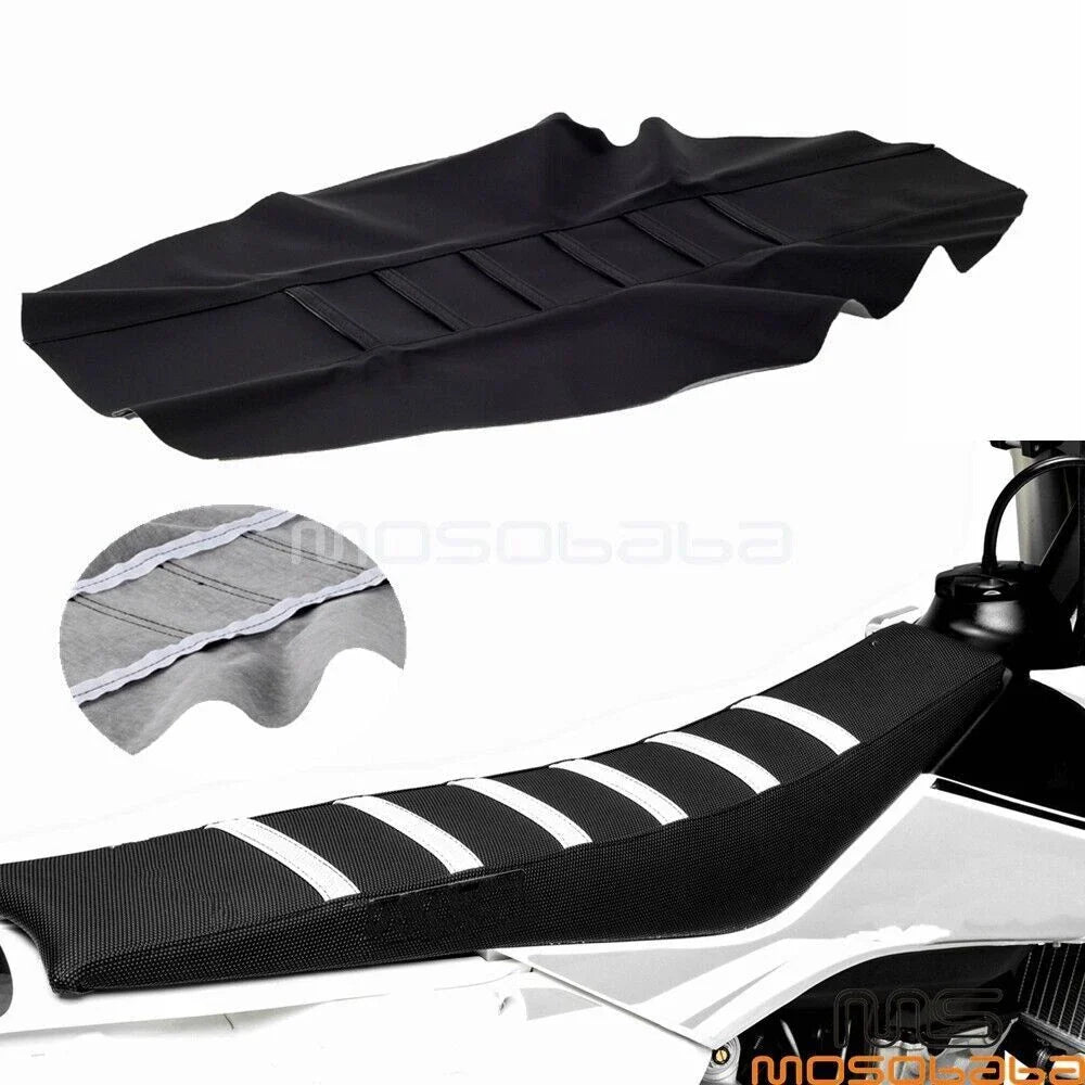 Black Ribbed Gripper Seat Cover for Honda CR125 CR250R CRF150F CRF230F