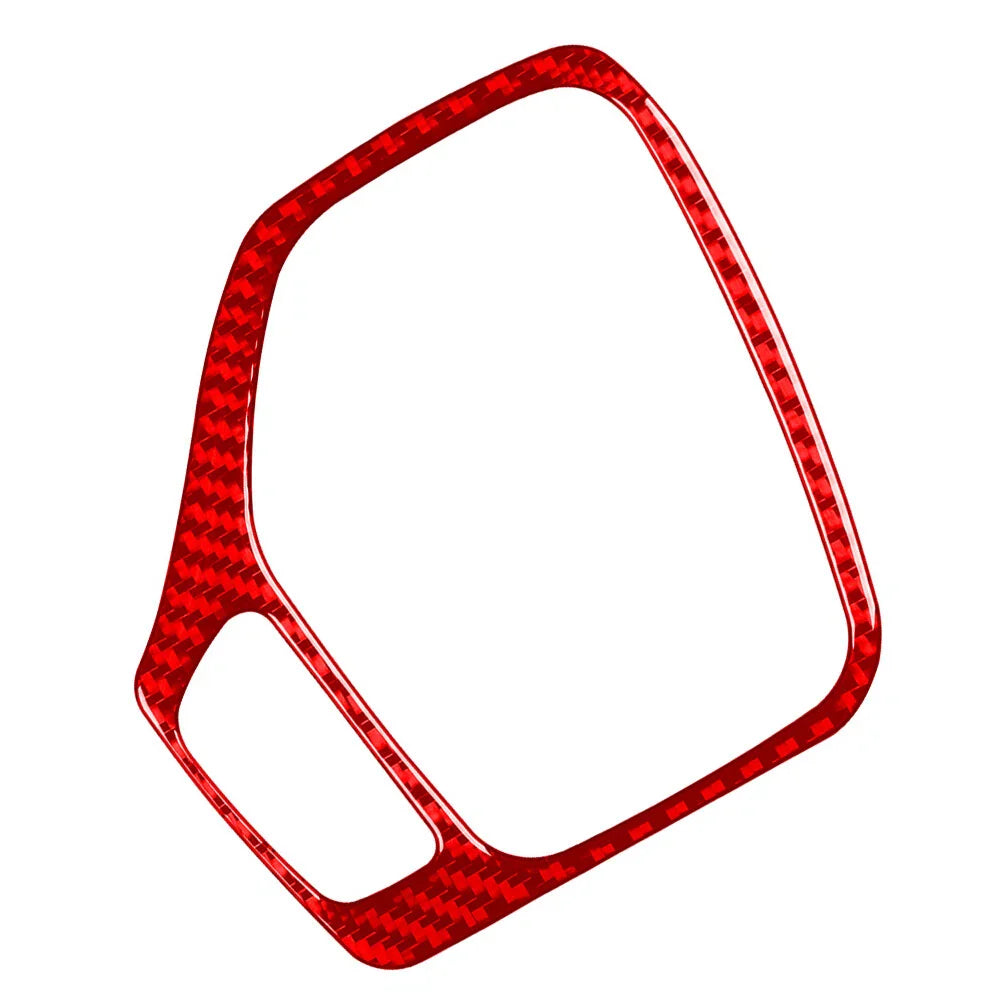 Red Carbon Fiber Gear Shift Panel Cover Trim for Jeep Cherokee (2014-2018)