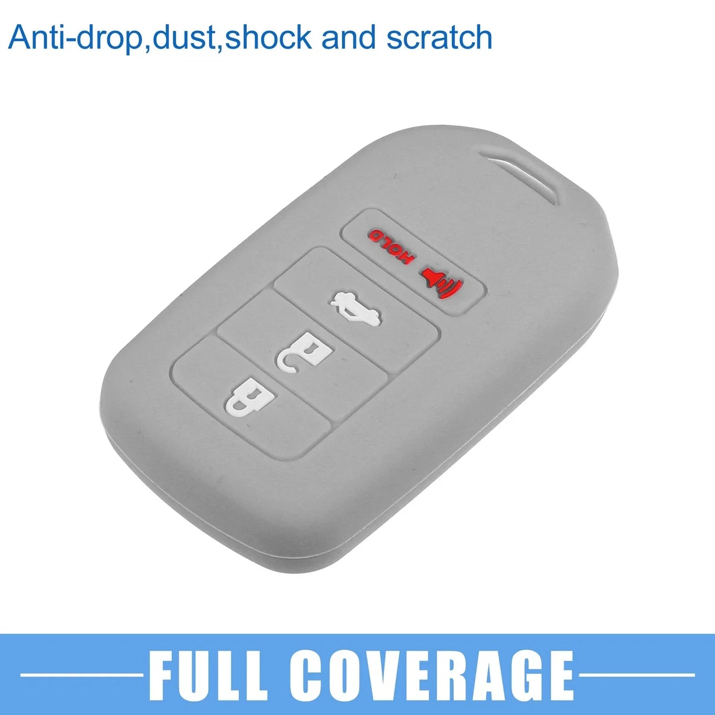 Smart Key Fob Cover Case for Honda Accord EX EXL EX-L 2013-2018 Gray (2 x)