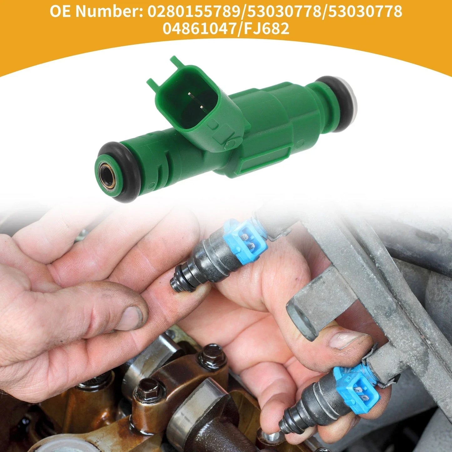 Fuel Injector for Dodge B1500 V8 5.2L (1996-1998) - 1 x No.0280155789/53030778