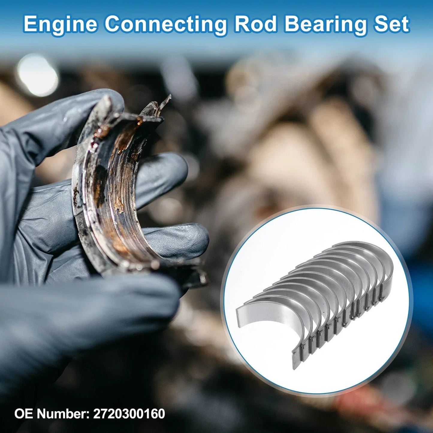 Connecting Rod Bearing Set for Mercedes-Benz C230 (2005-2009) - 12 Pcs
