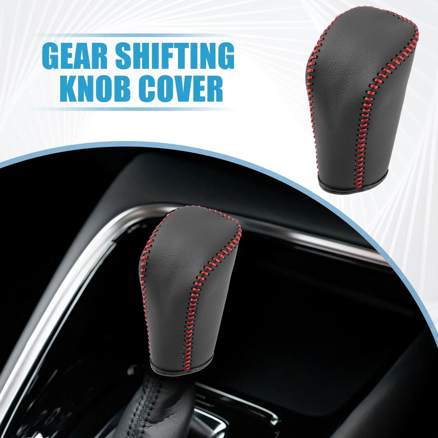 Gear Shifting Knob Cover Trim for Hyundai Sonata (2009) - Black Red