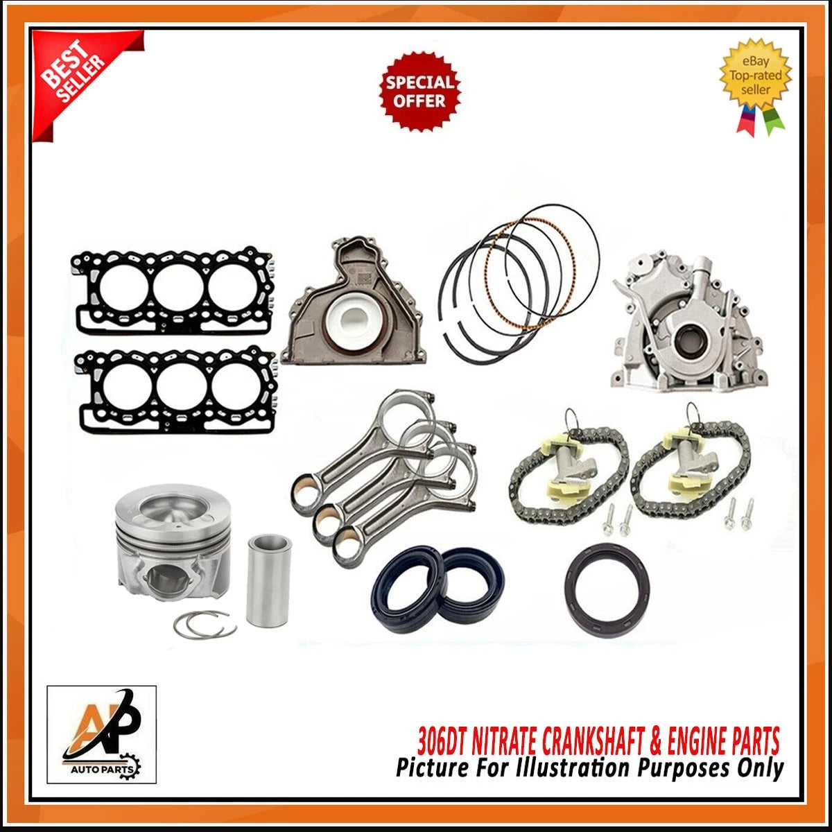 Crankshaft Engine Rebuild Parts Kit for Jaguar 3.0 X-Type (2005–2009)