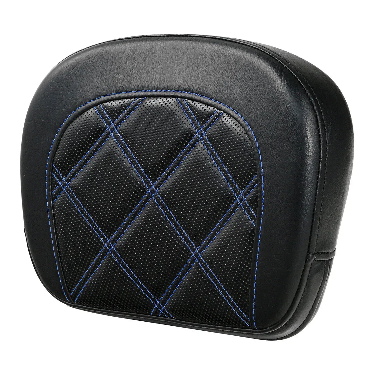 Blue Stitching Passenger Sissy Bar Backrest Pad for Harley Street Road Glide
