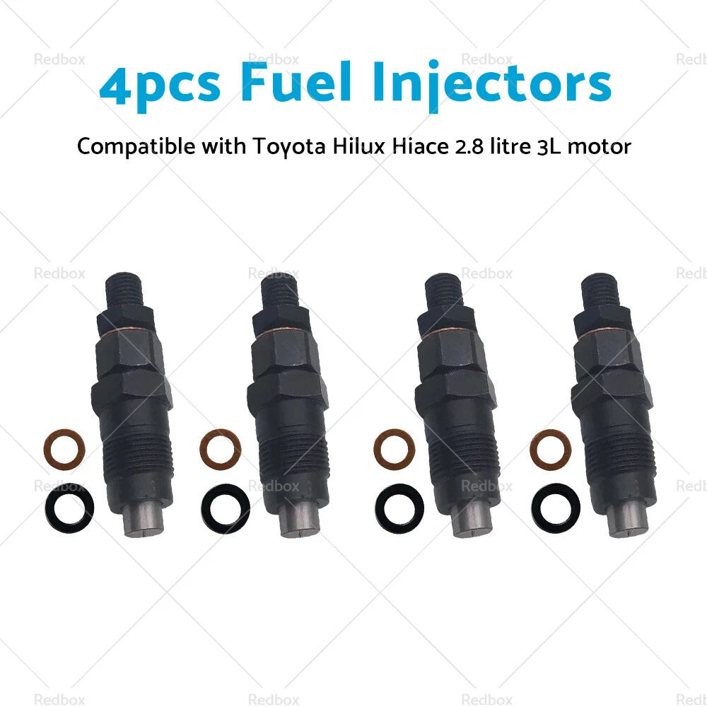 4X Diesel Fuel Injectors for Toyota Hilux Hiace 2.8L 3L (1989-2000)