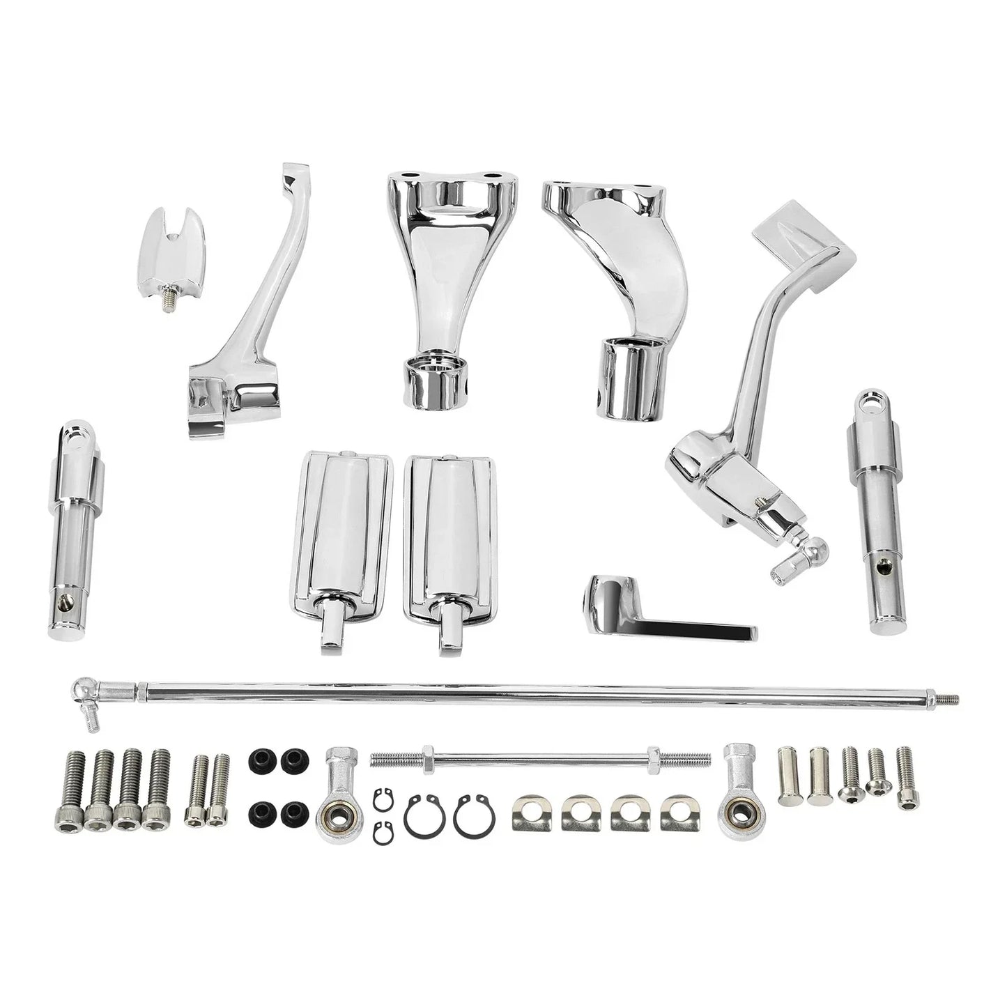 Chrome Forward Control Pegs & Linkage Levers for Harley Sportster (2004-2013)